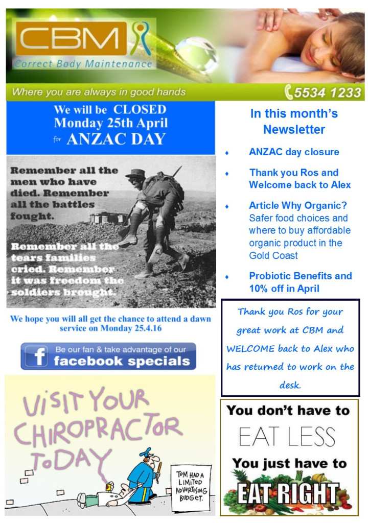 Page 1 April newsletter