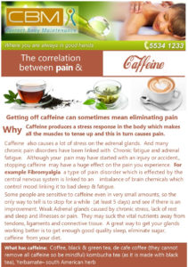 Caffiene and pain