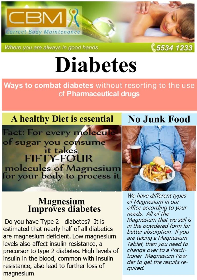 Magnesium and Diabetes Correct Body Maintenance