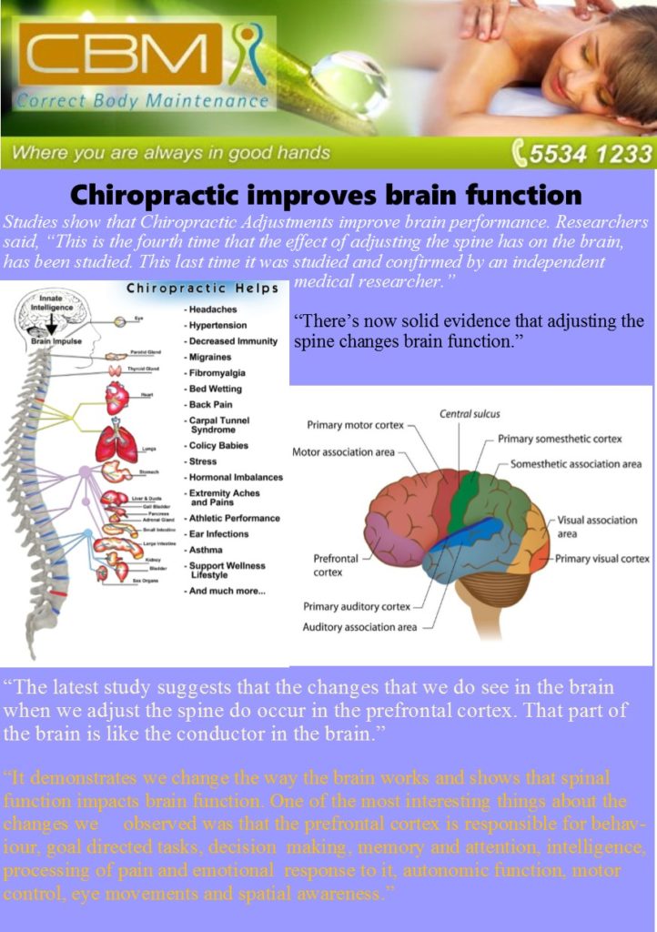 Chiropractic Improves Brain Function Correct Body Maintenance