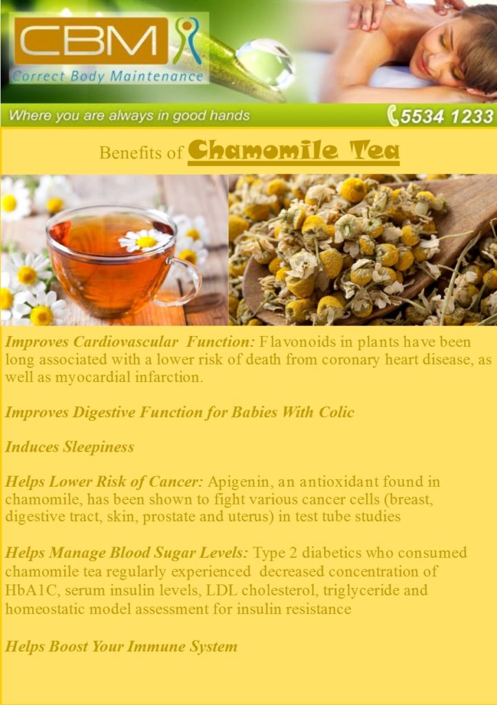 benefits of chamomile mint tea